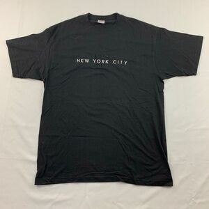 New York City NYC Bootleg CK Mens T-Shirt Black Crew Neck‎ Combed Cotton L